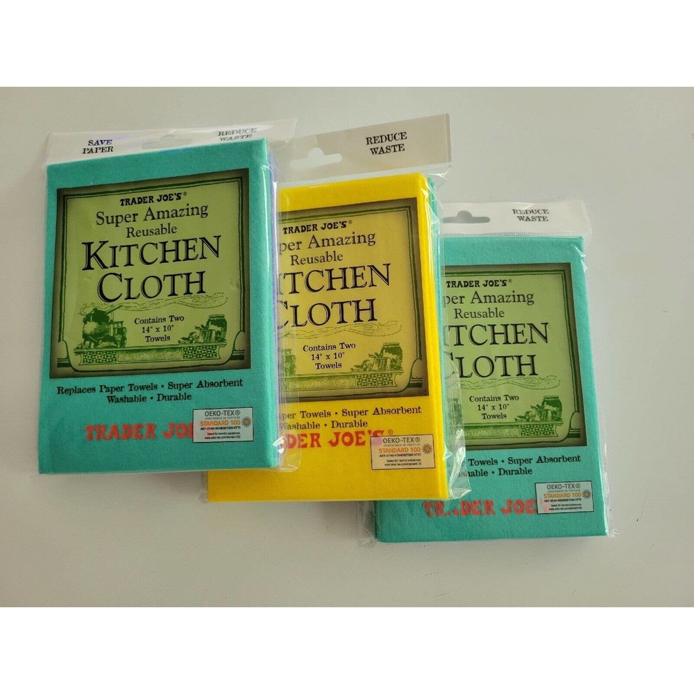 3 NEW Packs of Trader Joe’s Super Amazing Reusable Kitchen Cloth Towels